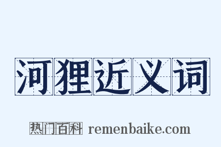 河狸近义词是什么意思的图片